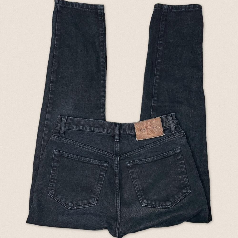 Vintage 90s Calvin Klein Black Jeans Short Petite -‎ Size 28 x 27.5